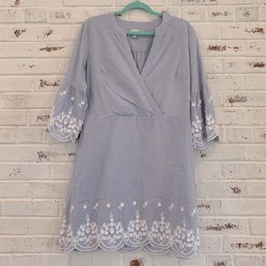 Stripped blue & white summer dress